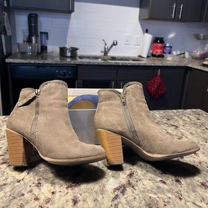 Mauve Suede Booties Size 6.5